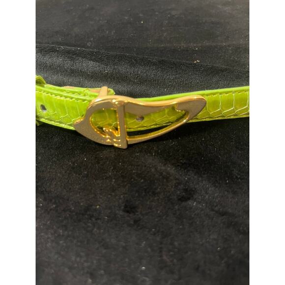 Women's Genuine Snakeskin Green Golf Belt XL NWT - Picture 4 of 7